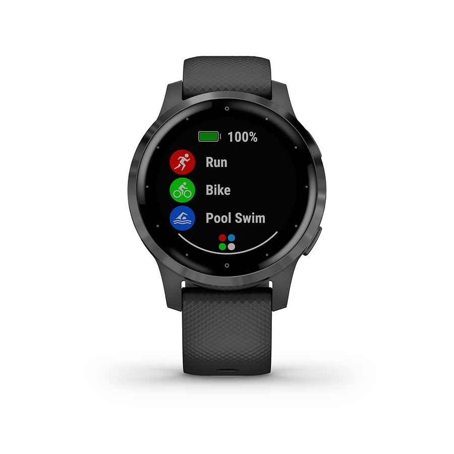 Garmin, vivoactive 4S, Watch, Watch Color: Slate, Wristband: Black ...