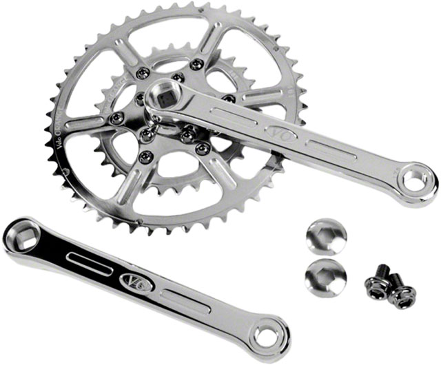 難有VELO ORANGE GRAND CRU クランクセット42Tナローワイド Velo Orange New Rando Crankset - 165mm, 8/9/10-Speed, 46/30t, 50.4