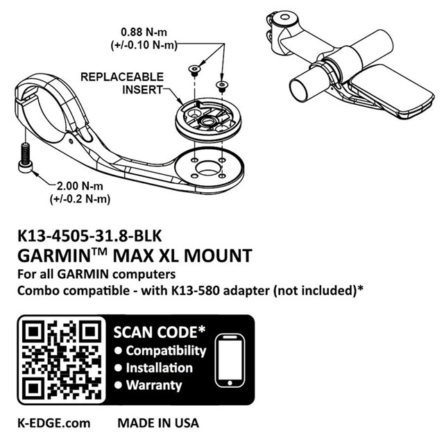 k edge garmin max xl mount