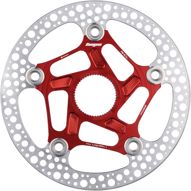 Hope RX Disc Rotor - 160mm, Center-Lock, Red | eBay