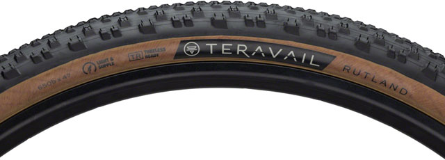 Teravail Rutland Tire - 650b x 47, Tubeless, Folding, Tan, Light