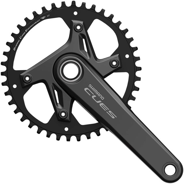 SHIMANO CUES ST-U6030 2-10/11 左右セット Shimano CUES FC-U6030-1 Crankset - 165mm, 9/10/11-Speed, 40t